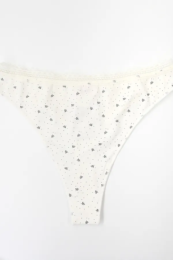 Женские стринги INDEFINI, белый - фото 1