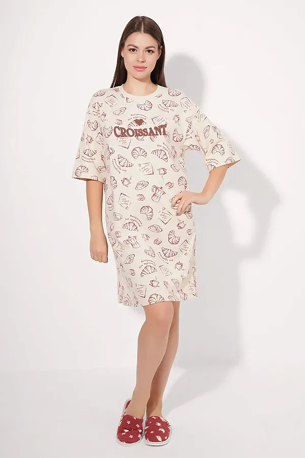 Платье CLEVER, св.бежевый/терракотовый - фото 1