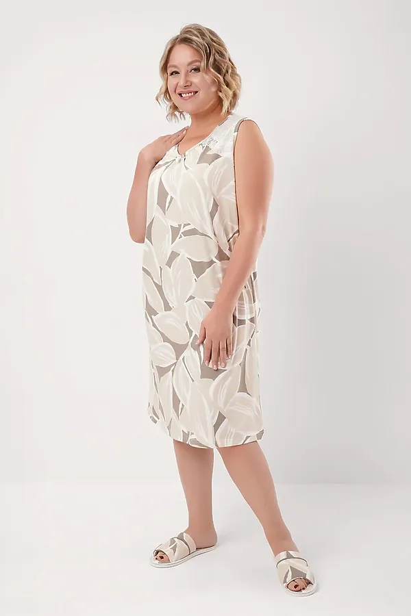 Сорочка CLEVER, св.бежевый/кофейный - фото 1