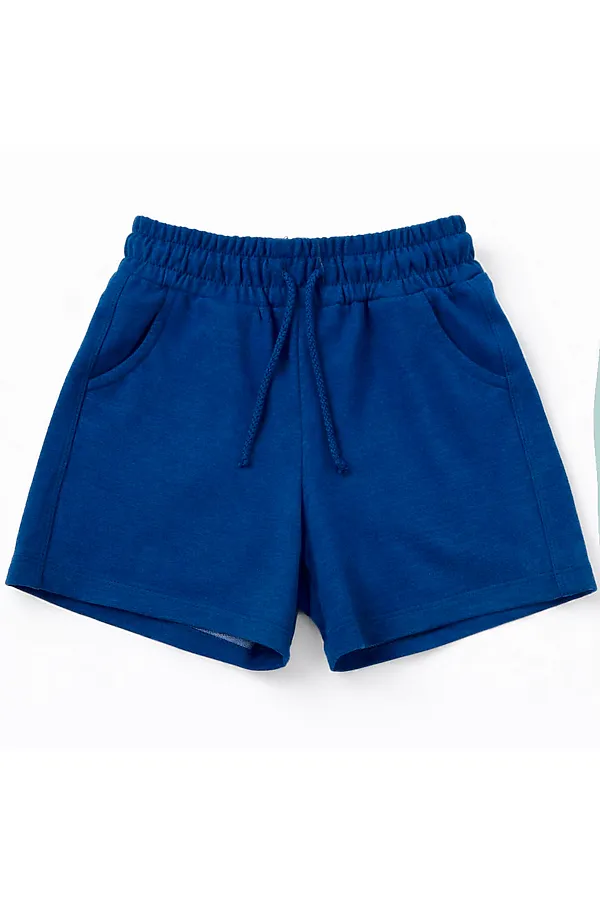 Шорты футер 2х нитка петля YOULALA, синий - фото 1