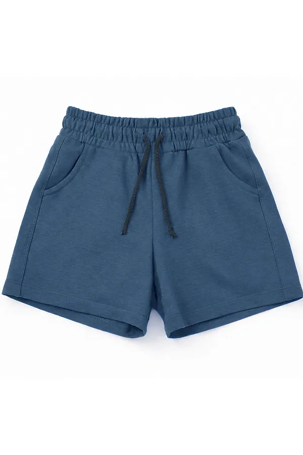 Шорты футер 2х нитка петля YOULALA, голубой - фото 1