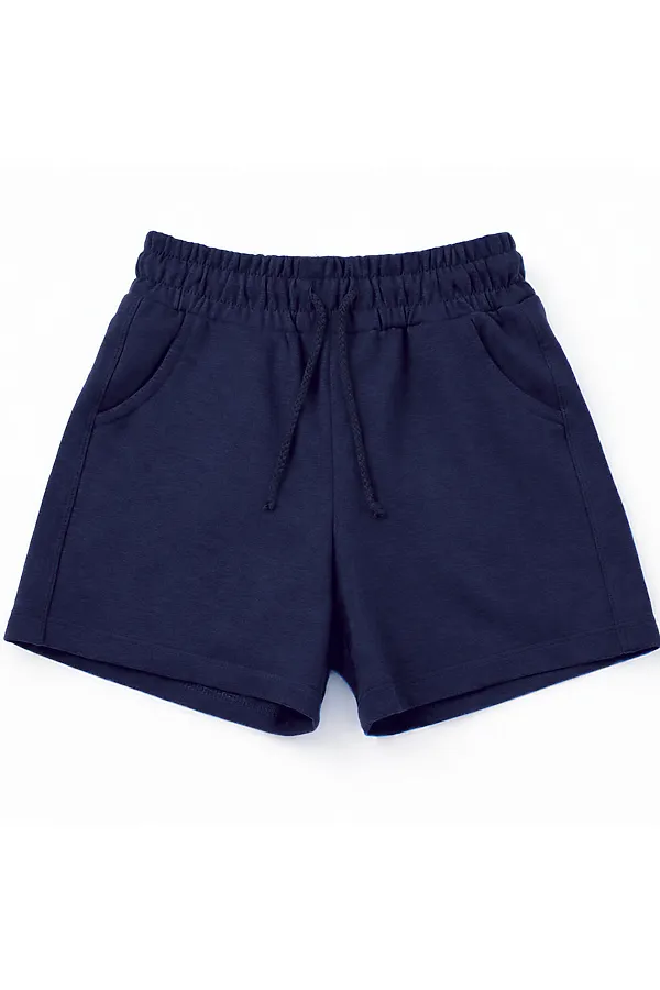 Шорты футер 2х нитка петля YOULALA, синий - фото 1