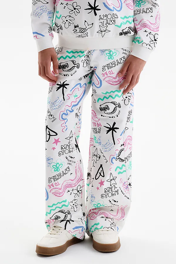 Брюки для девочек PELICAN, молочный - фото 1