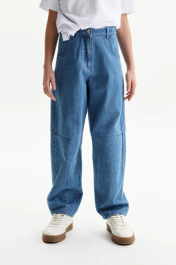 Брюки для девочек PELICAN, джинс - фото 1