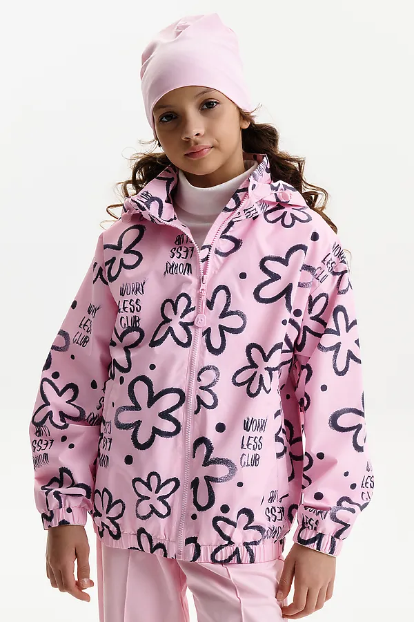 Ветровка для девочек PELICAN, розовый - фото 1