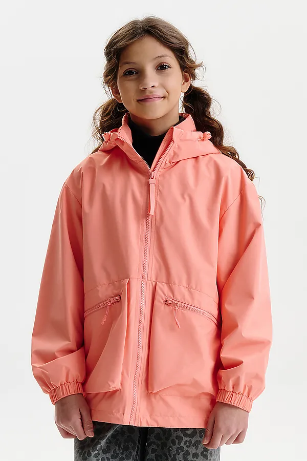 Ветровка для девочек PELICAN, персиковый - фото 1