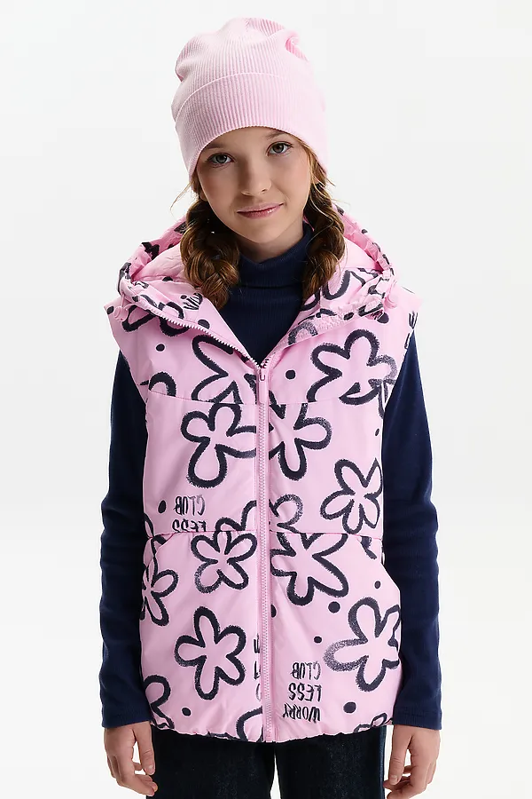 Жилет для девочек PELICAN, розовый - фото 1