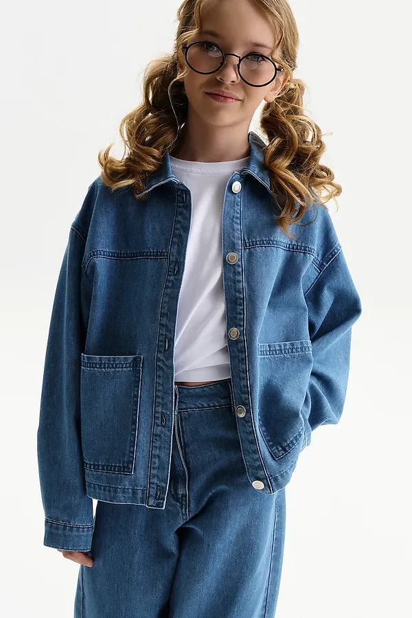 Куртка для девочек PELICAN, джинс - фото 1