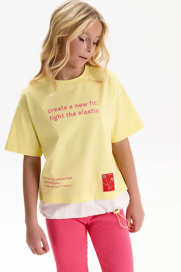 Футболка для девочек PELICAN, ванильный - фото 1