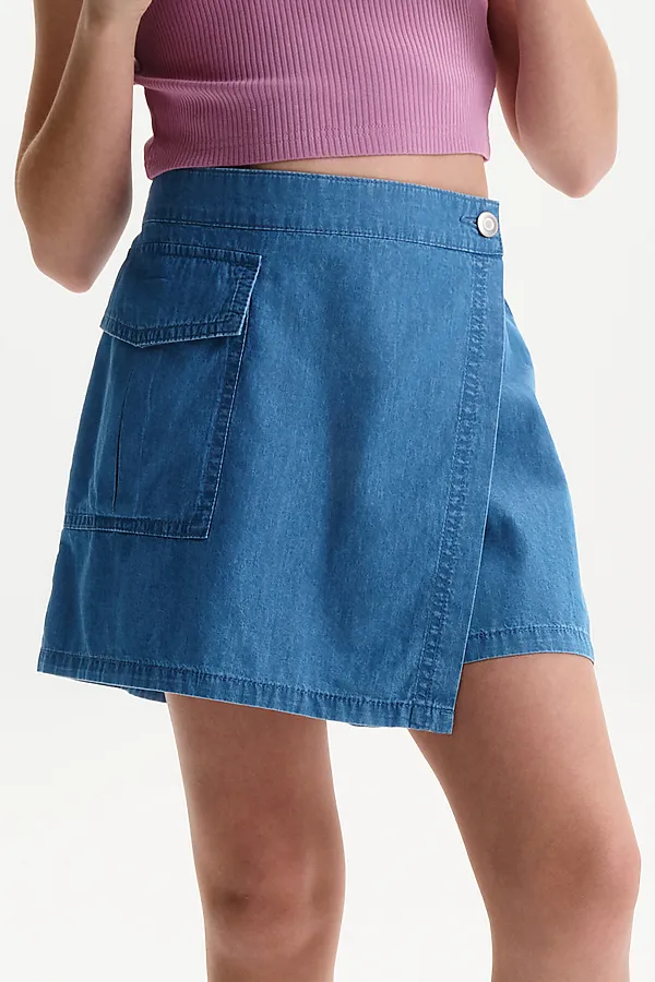 Шорты для девочек PELICAN, джинс - фото 1