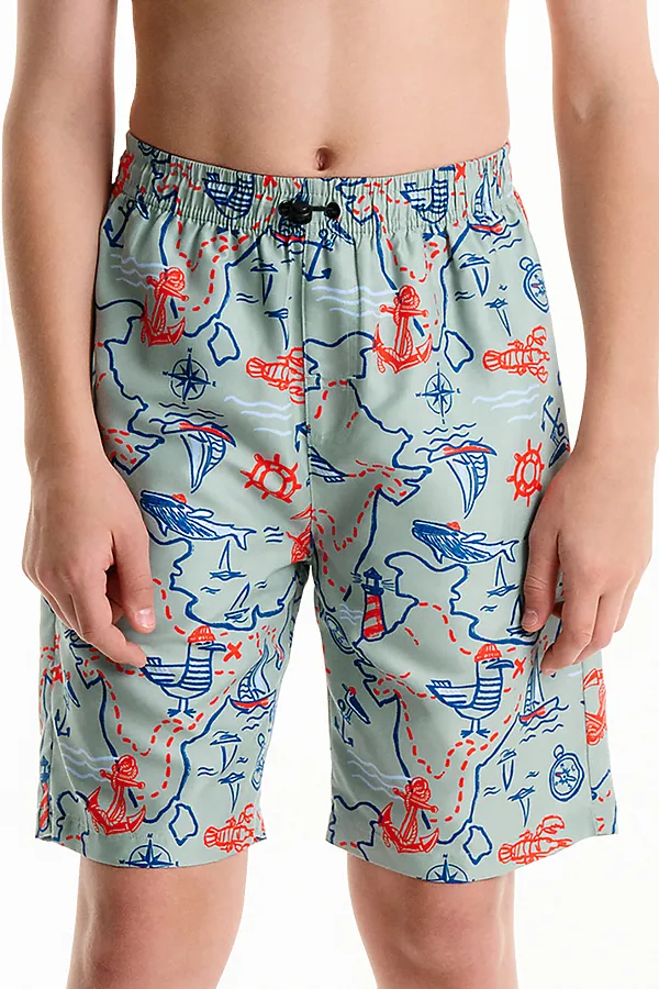 Шорты купальные для мальчика PELICAN, светло-зеленый - фото 1