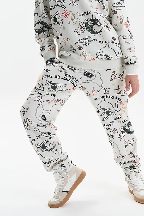 Брюки для мальчиков PELICAN, молочный - фото 1