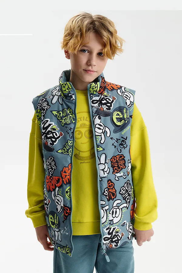 Жилет для мальчиков PELICAN, джинс - фото 1