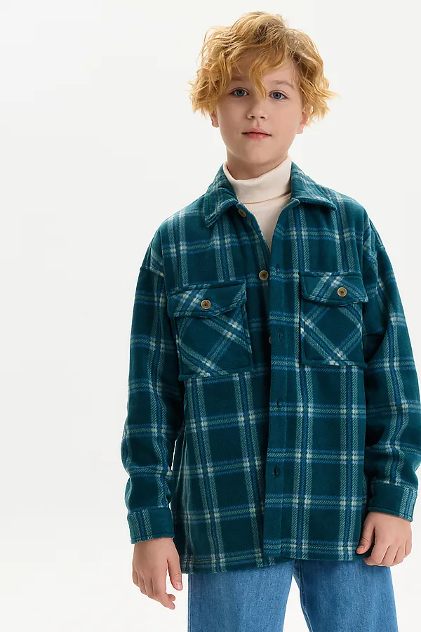 Утепленная рубашка PELICAN, изумрудный - фото 1