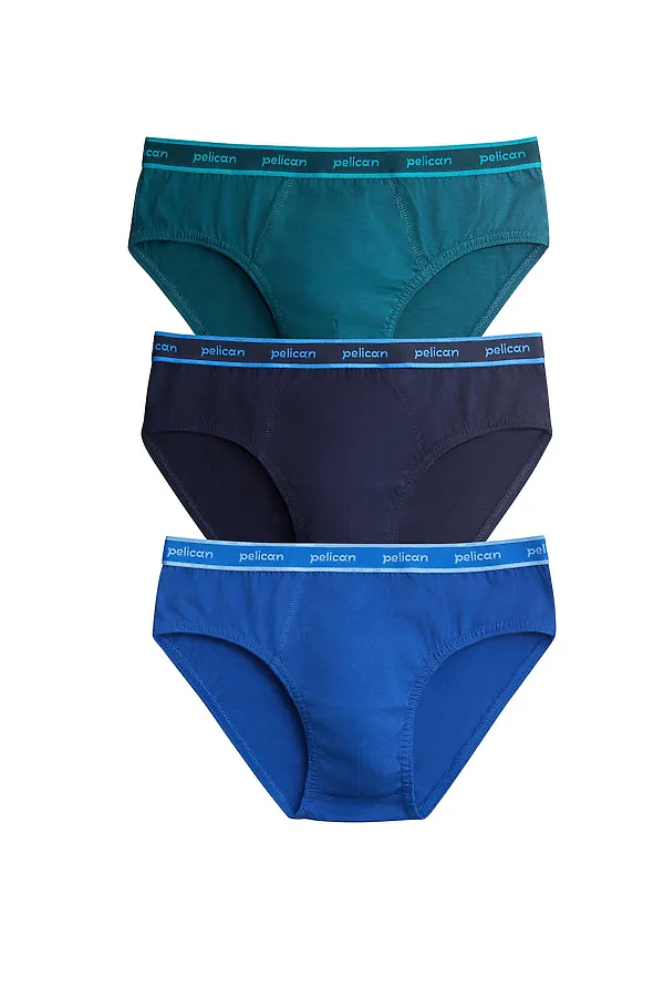 Набор трусов для мальчиков PELICAN, синий/джинс/темно-зеленый - фото 1