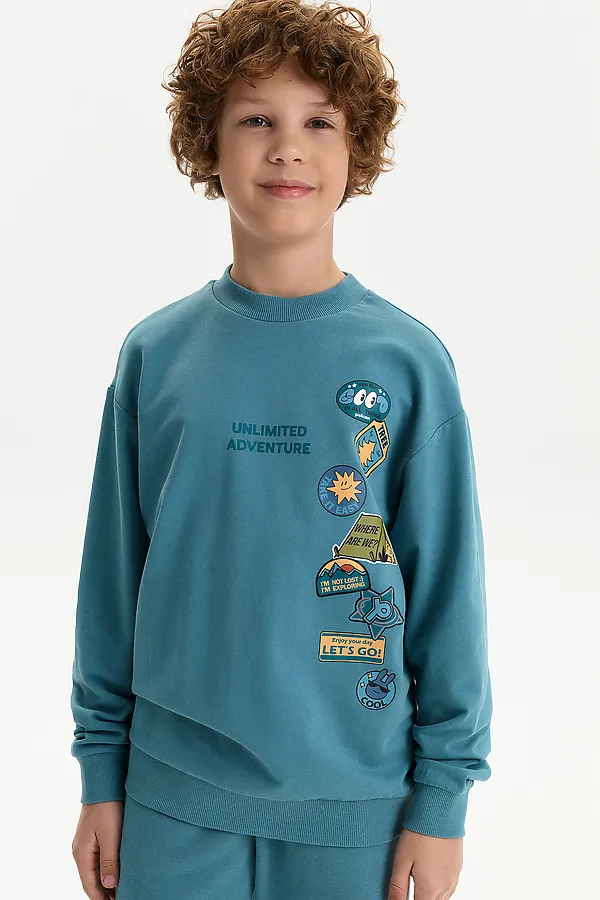 Свитшот PELICAN, джинс - фото 1