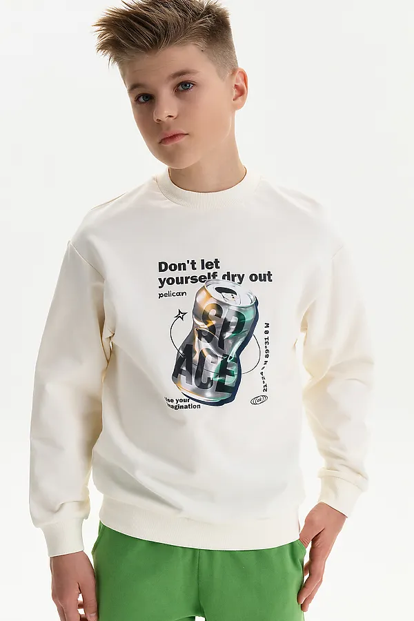 Свитшот PELICAN, молочный - фото 1