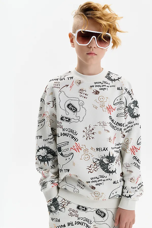 свитшот PELICAN, молочный - фото 1