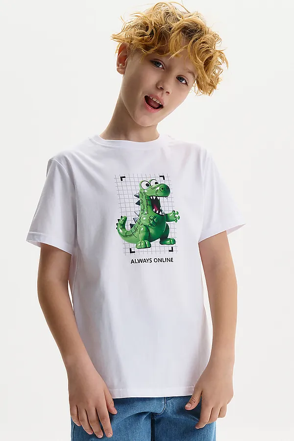 Футболка для мальчиков PELICAN, белый - фото 1