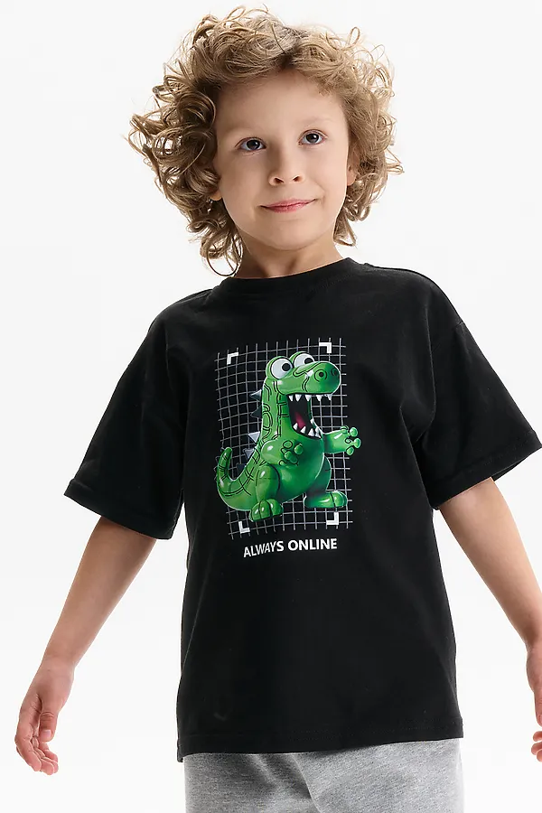 Футболка для мальчиков PELICAN, черный - фото 1