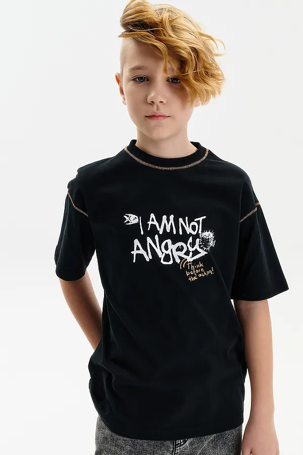 Футболка для мальчиков PELICAN, черный - фото 1