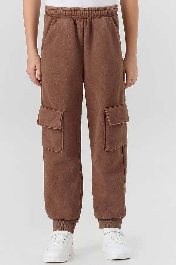 Брюки для мальчиков MARK FORMELLE, acid wash коричневый - фото 1