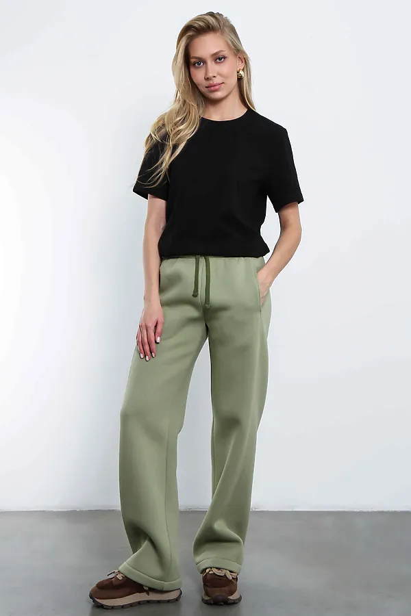 Брюки с начесом "Montblanc" Олива KOSMOS, олива - фото 1