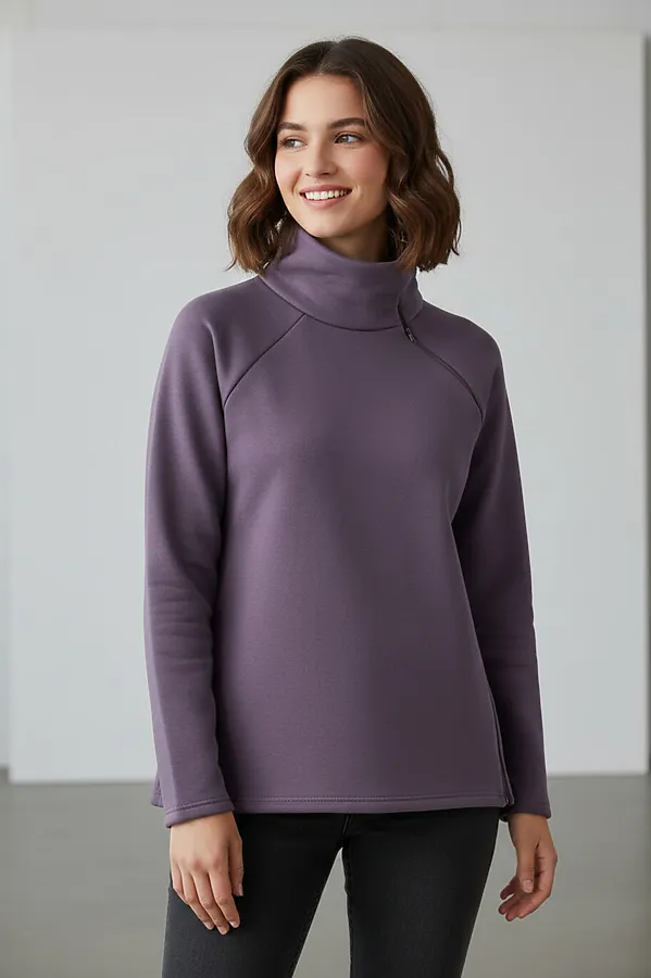 Джемпер на молнии арт. 795 НАТАЛИ, сливовый - фото 1