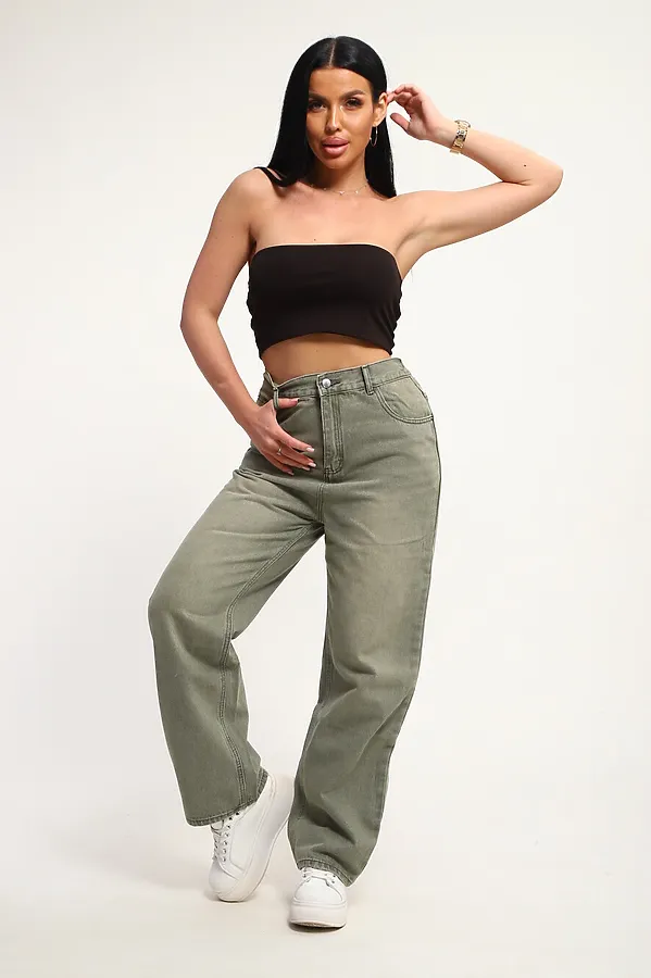 Джинсы Арт. 20113 НАТАЛИ, хаки - фото 1