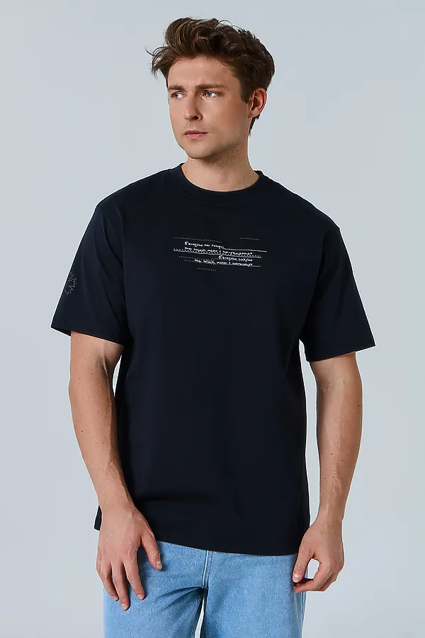 Футболка мужская MARK FORMELLE, черный +печать14 - фото 1