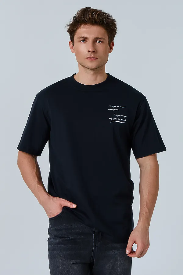 Футболка мужская MARK FORMELLE, черный +печать15 - фото 1