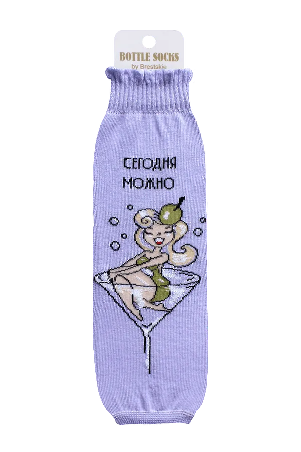 БРЕСТСКИЕ ЧЕХОЛ ДЛЯ БУТЫЛКИ 4004 БРЕСТСКИЕ, бл.сиреневый - фото 1