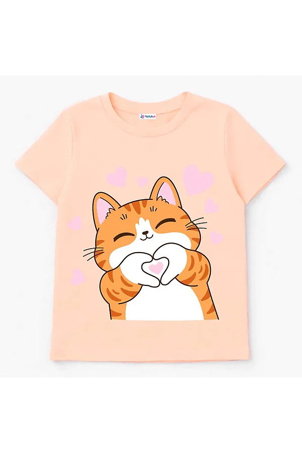 Футболка кулирка YOULALA, персиковый - фото 1