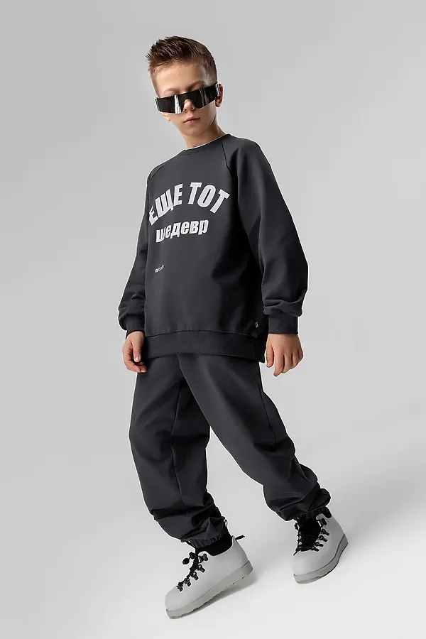 Костюм (Свитшот+Брюки) BODO, темно-серый - фото 1