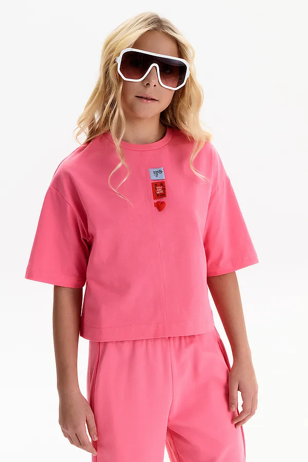 Футболка для девочек PELICAN, розовый - фото 1