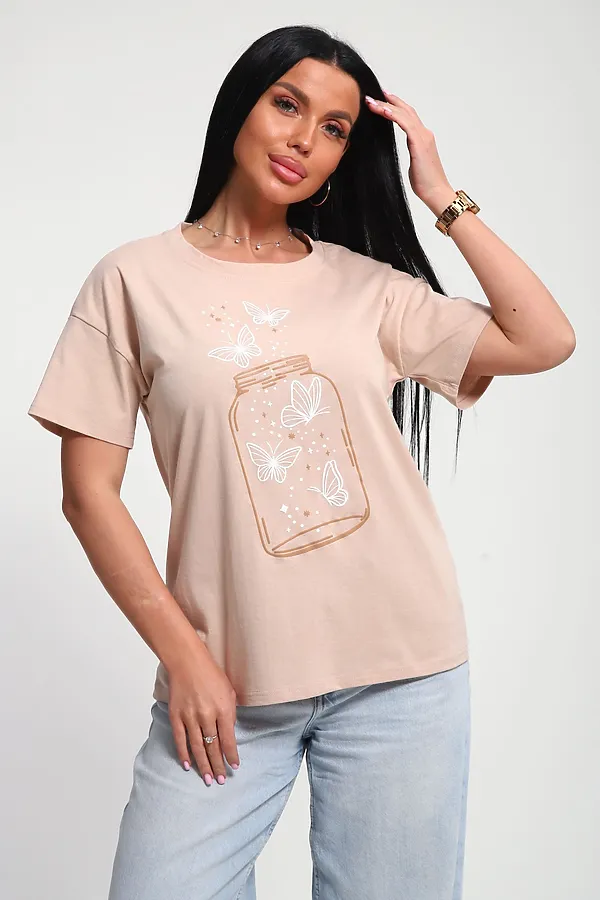 Футболка 85657 НАТАЛИ, бежевый - фото 1