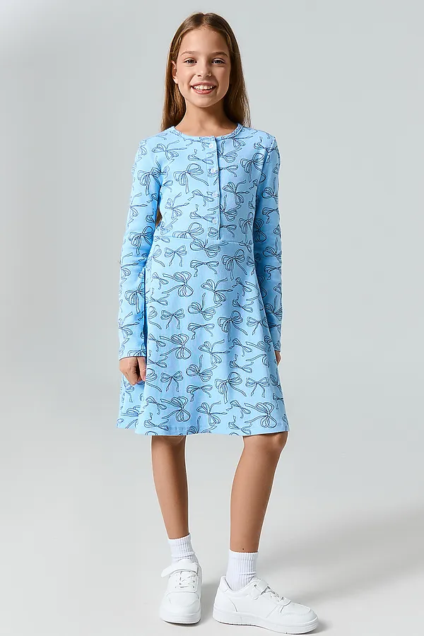 Платье MARK FORMELLE, бантики на небесном - фото 1