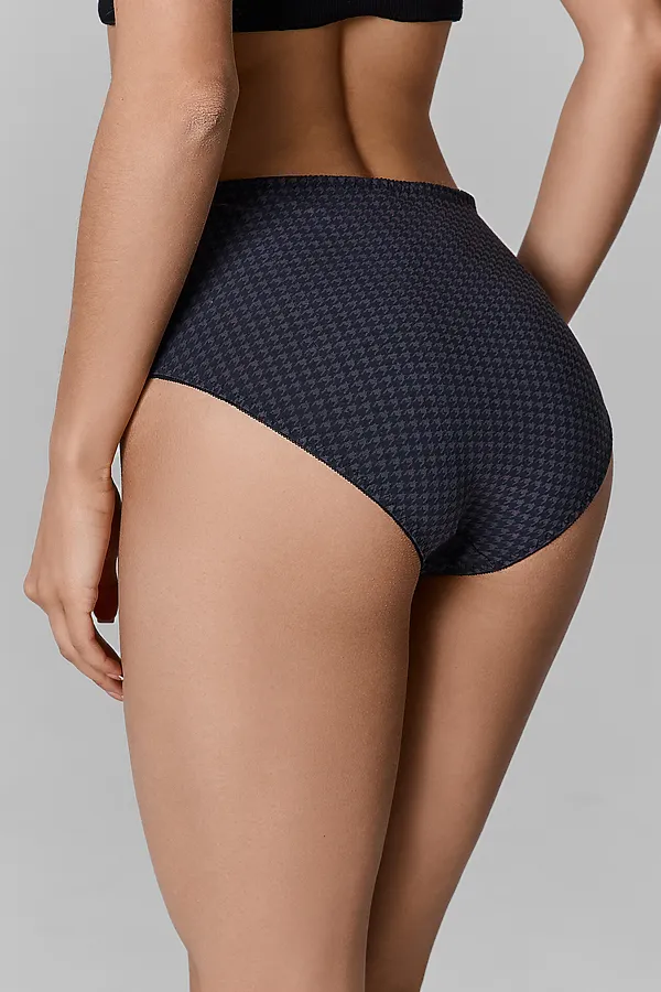 Трусы женские MARK FORMELLE, черная гусиная лапка на т.сером - фото 1