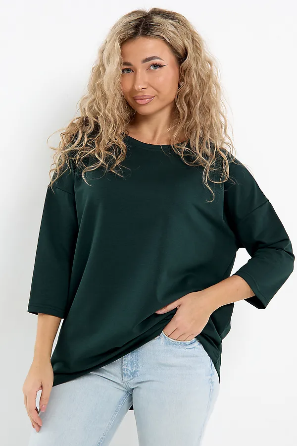 Лонгслив Футер life НАТАЛИ, зеленый - фото 1