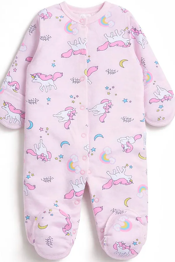 Комбинезон футер 2х нитка начёс YOULALA, розовый - фото 1