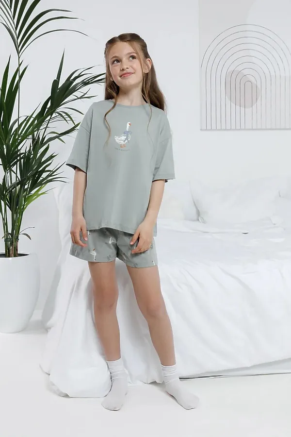 Пижама CROCKID, оливковый - фото 1