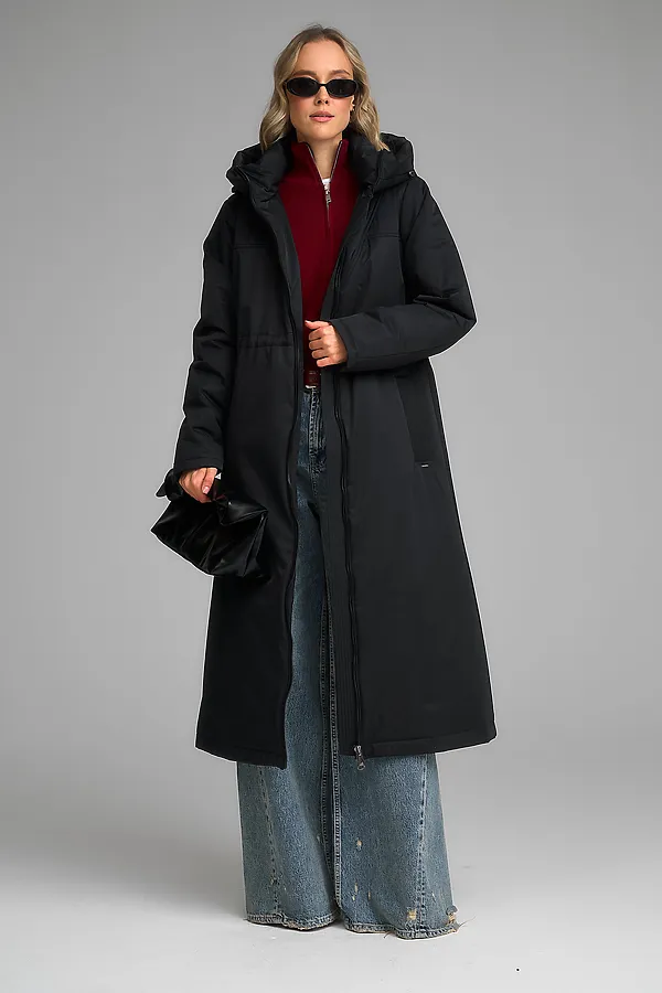 Плащ утепленный HOOPS, черный - фото 1