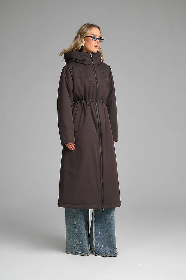 Плащ утепленный HOOPS, коричневый - фото 1