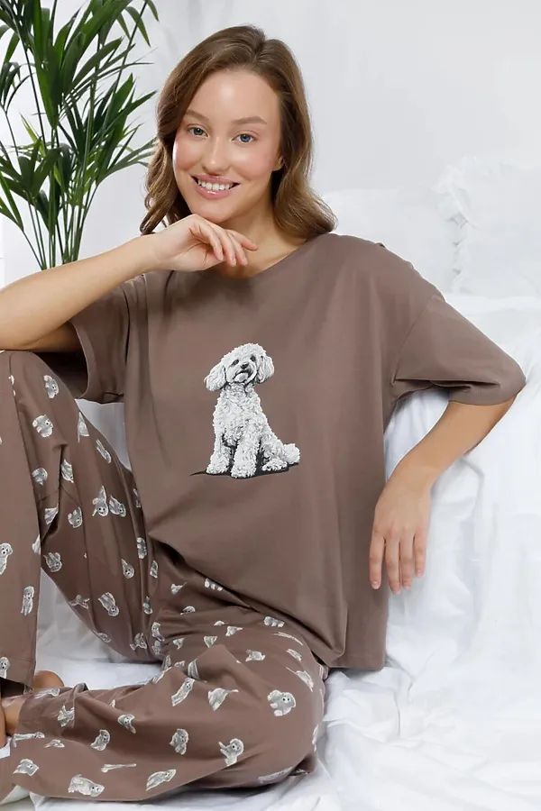 Пижама VERY NEAT, каппучино - фото 1