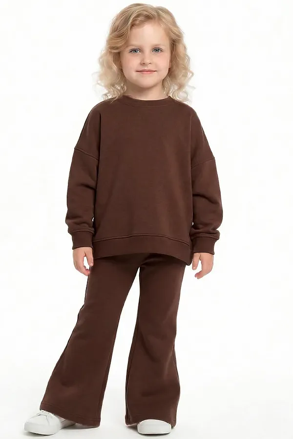 Костюм футер 3х нитка петля YOULALA, коричневый - фото 1