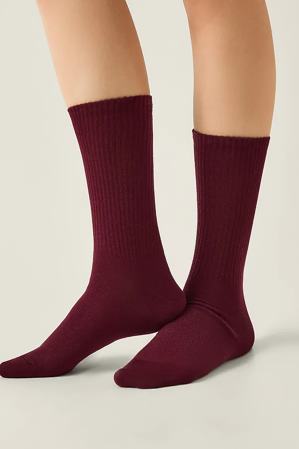 CONTE Удлиненные хлопковые носки ACTIVE CONTE ELEGANT, темно-бордовый - фото 1