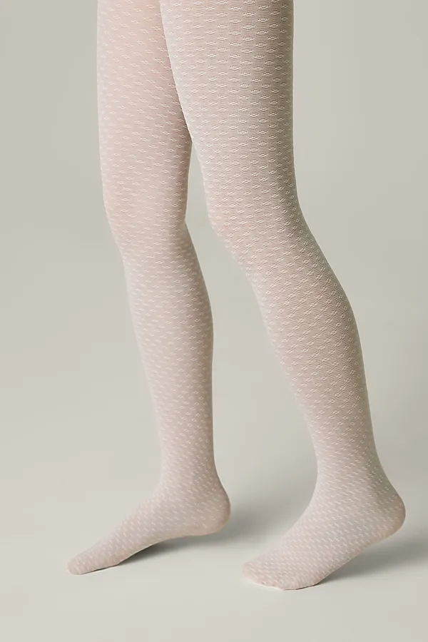 CONTE Колготки с ажурным геометрическим рисунком JULIA CONTE ELEGANT, bianco - фото 1