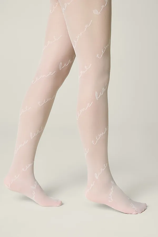 CONTE Колготки с рисунком «Time best» GRACE CONTE ELEGANT, bianco - фото 1