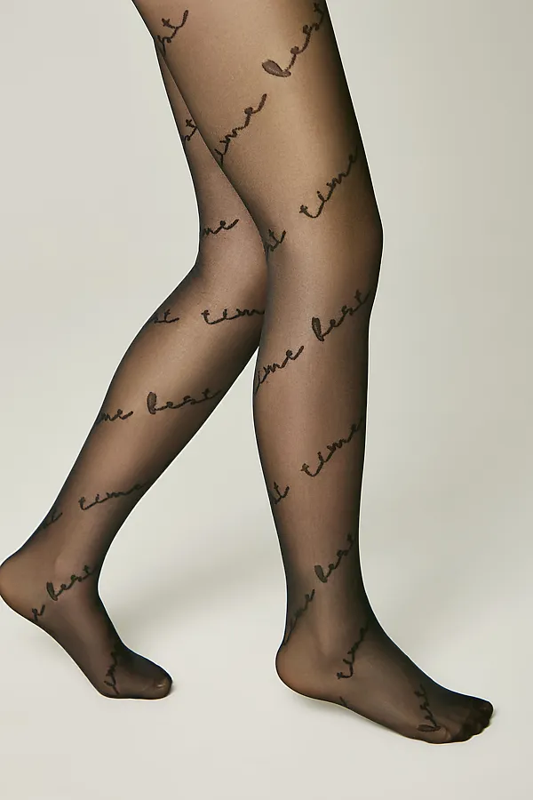 CONTE Колготки с рисунком «Time best» GRACE CONTE ELEGANT, nero - фото 1