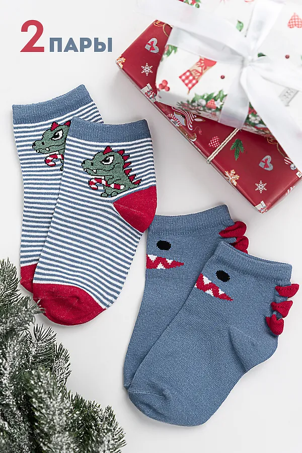 Детские носки стандарт Гоша (набор 2 пары) НАТАЛИ, джинс - фото 1